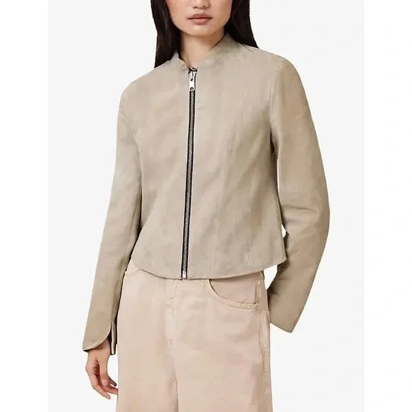 ALLSAINTS $461 Sadler Suede Jacket US 12 - Picture 2 of 7